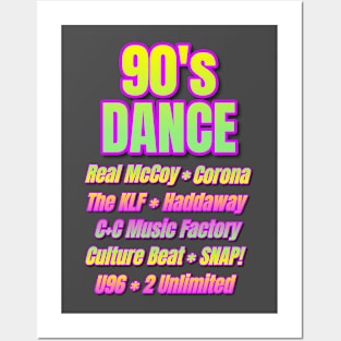 90s Dance Music Posters and Art